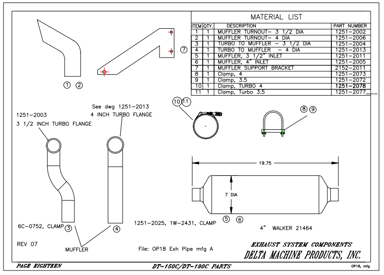 Exhaust online system components