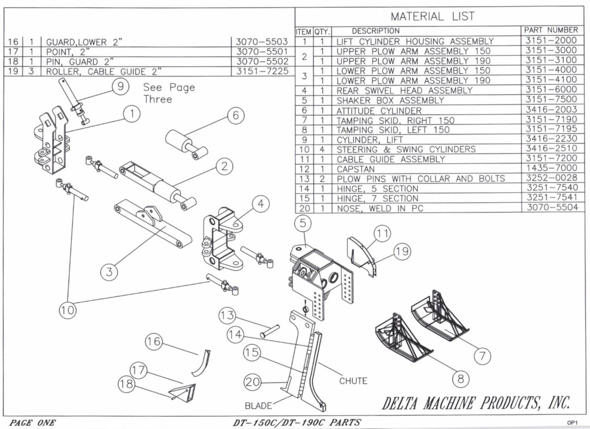 DT-150C/DT-190C PARTS – Delta Plows